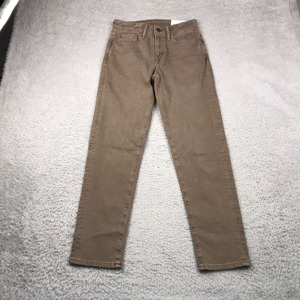 American Eagle Jeans Mens‎ 26x30 Brown Slim Straight Easy Flex Stretch Denim NEW
